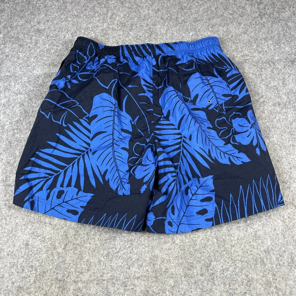 Polo Sport Ralph Lauren Swim Trunks Large Blue Tropical Hibiscus Mesh Lined 9